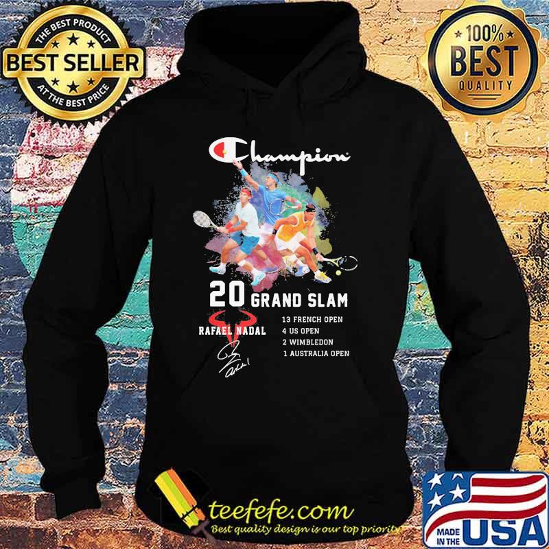 Champion 20 grand slam rafael nadal signature s Hoodie Champion 20 grand slam rafael nadal signature s Hoodie