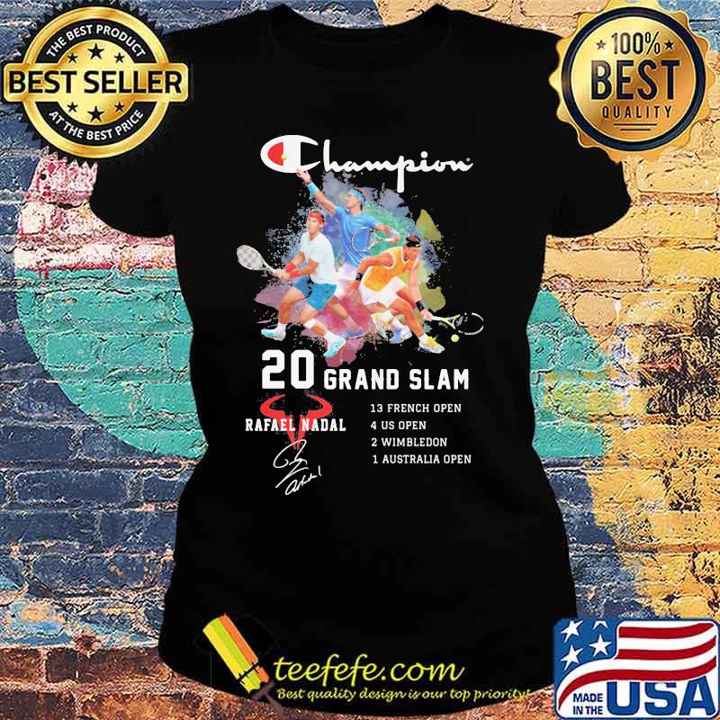 Champion 20 grand slam rafael nadal signature s Ladies tee Champion 20 grand slam rafael nadal signature s Ladies tee