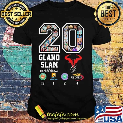 Champion 20 grand slam rafael nadal signature shirt