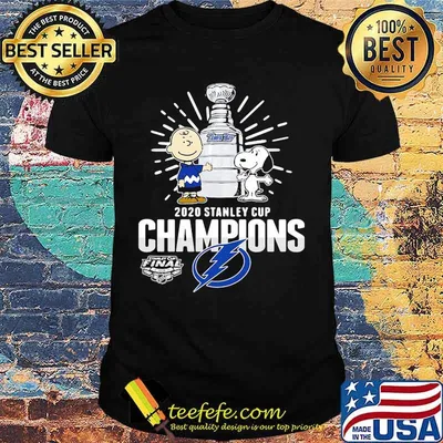 Charlie brown and snoopy tampa bay lightning 2020 stanley cup champions shirt