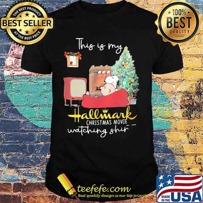 Charlie brown and snoopy this is my hallmark christmas movies watching shirt