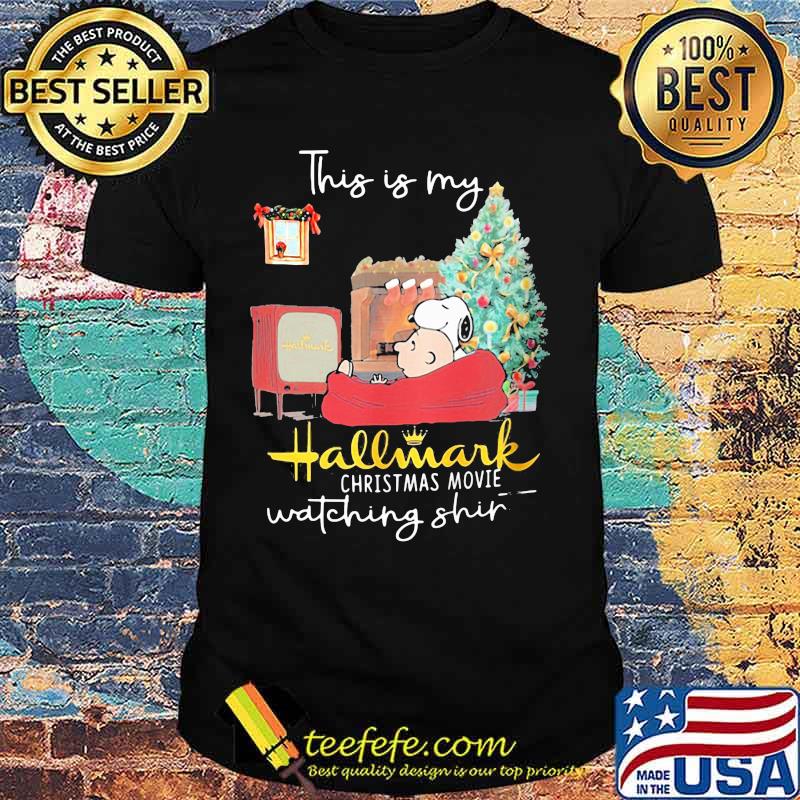 Charlie brown and snoopy this is my hallmark christmas movies watching shirt