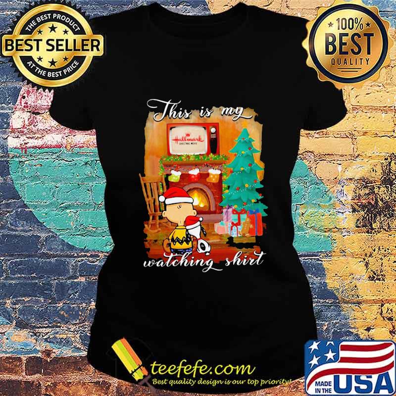 Charlie brown and snoopy this is my watching ugly christmas s Ladies tee Charlie brown and snoopy this is my watching ugly christmas s Ladies tee