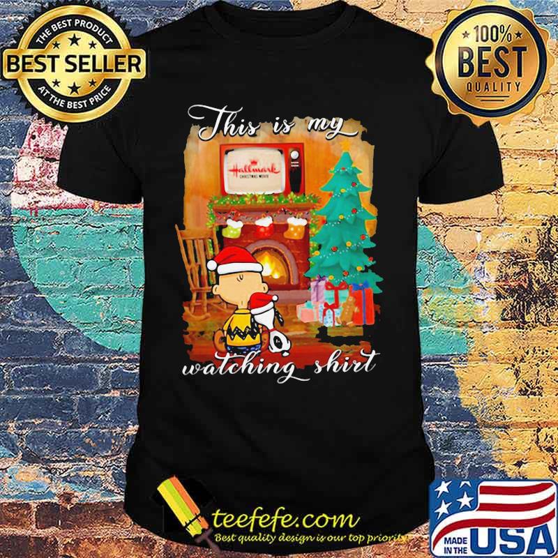 Charlie brown and snoopy this is my watching ugly christmas shirt