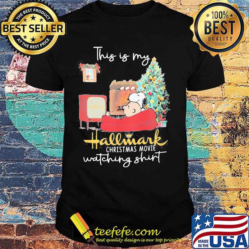 Charlie brown and snoopy this my hallmark merry christmas movie watching shirt Charlie brown and snoopy this my hallmark merry christmas movie watching shirt