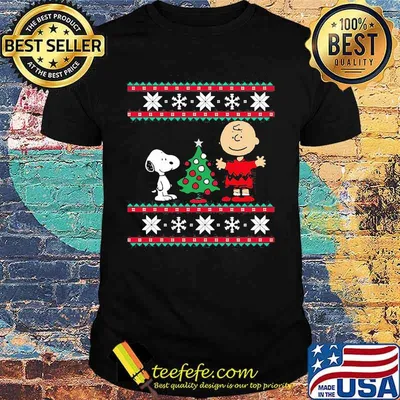 Charlie brown and snoopy ugly christmas shirt