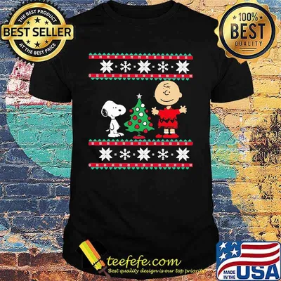 Charlie brown and snoopy ugly christmas shirt