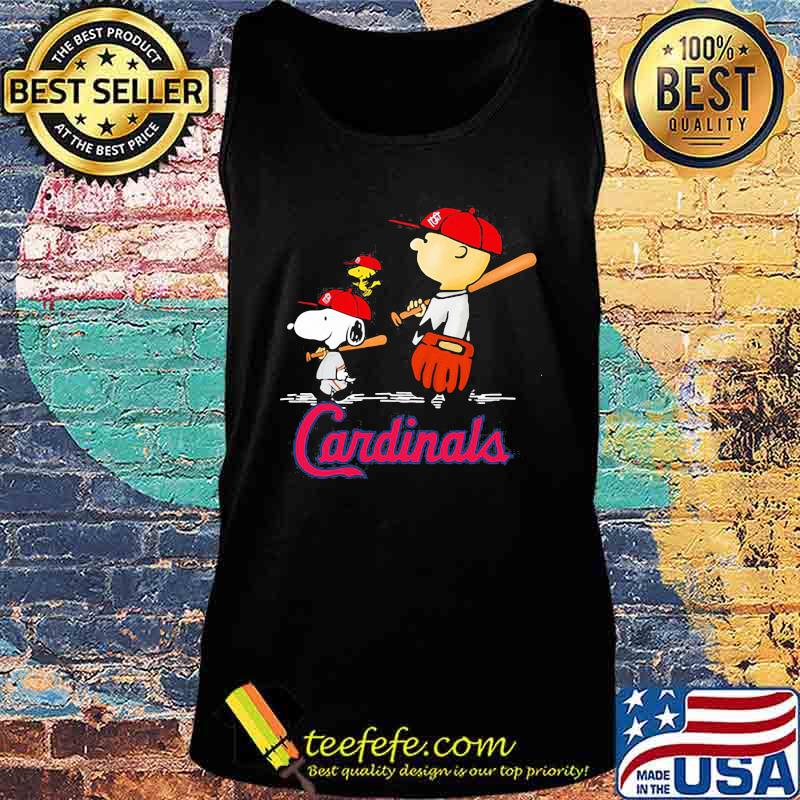 Charlie brown snoopy and woodstock cardinals baseball s Tank top Charlie brown snoopy and woodstock cardinals baseball s Tank top