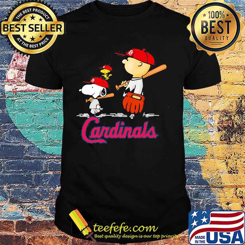 Charlie brown snoopy and woodstock cardinals baseball shirt Charlie brown snoopy and woodstock cardinals baseball shirt