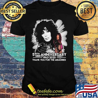 Cher 1980 57th anniversary 1963-2020 thank you for the memories signature shirt
