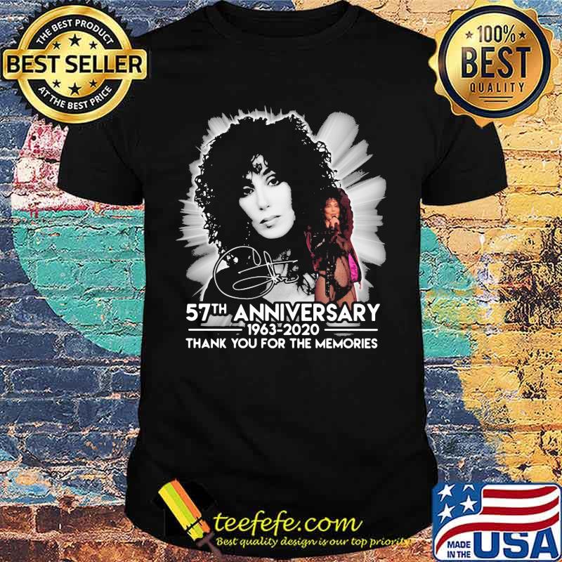 Cher 1980 57th anniversary 1963-2020 thank you for the memories signature shirt