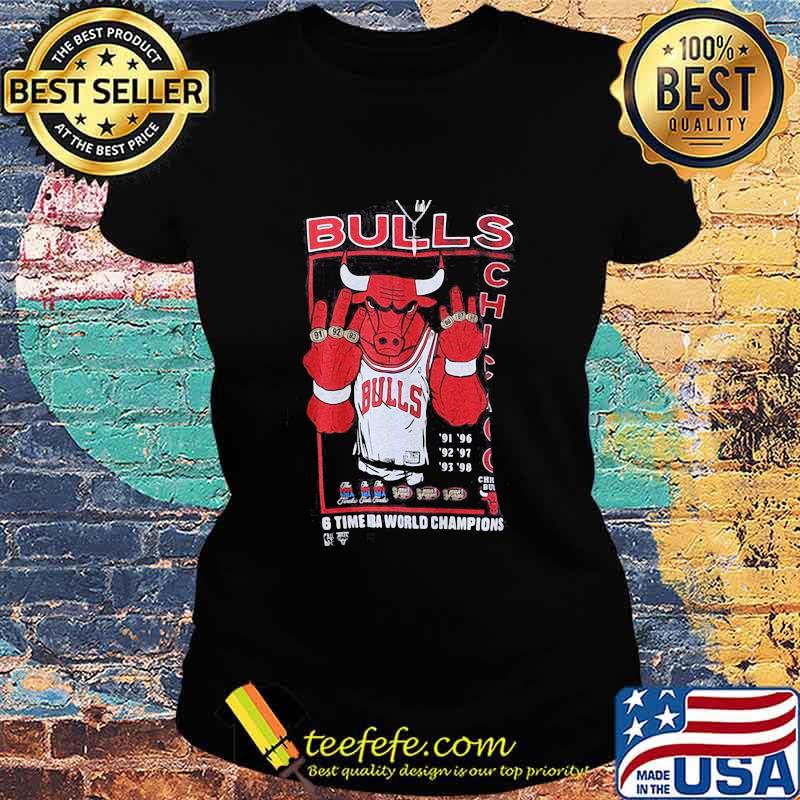 Chicago bulls 6 time nba world champions s Ladies tee Chicago bulls 6 time nba world champions s Ladies tee