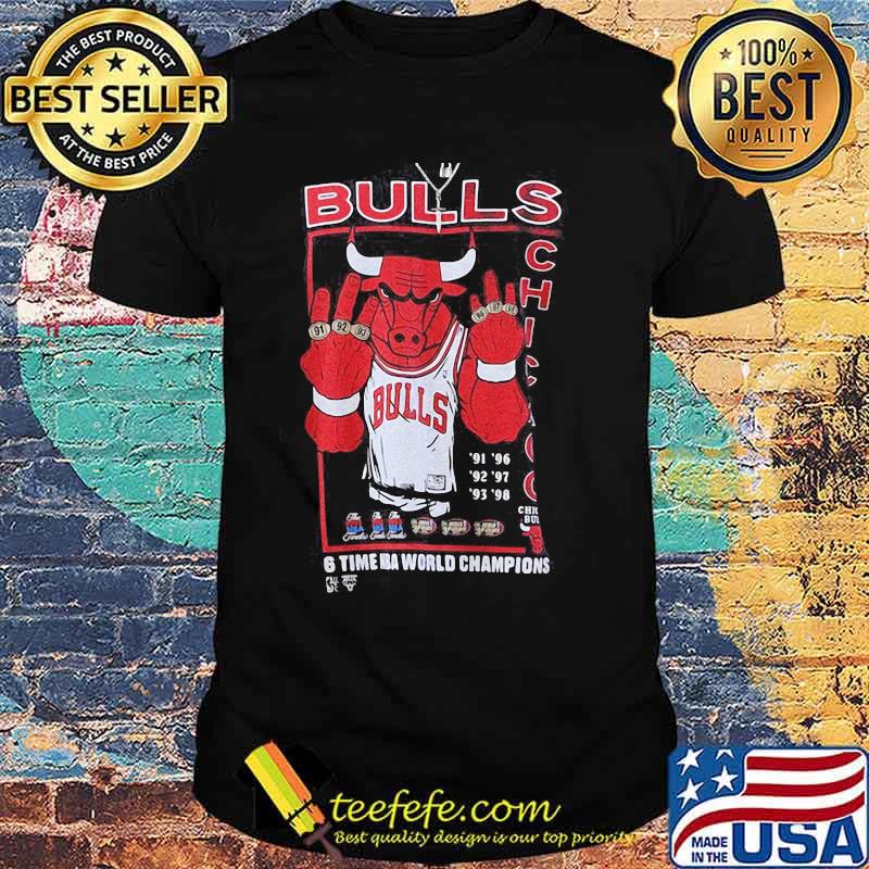 Chicago bulls 6 time nba world champions shirt