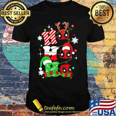 Christmas deadpool santa ho ho ho shirt