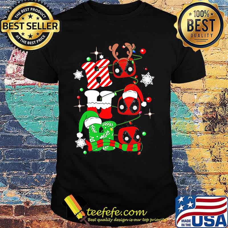 Christmas deadpool santa ho ho ho shirt