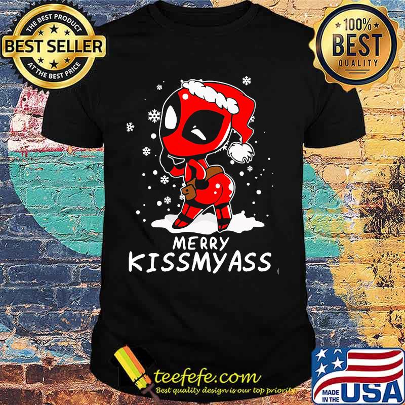 Christmas deadpool santa merry kissmyass shirt