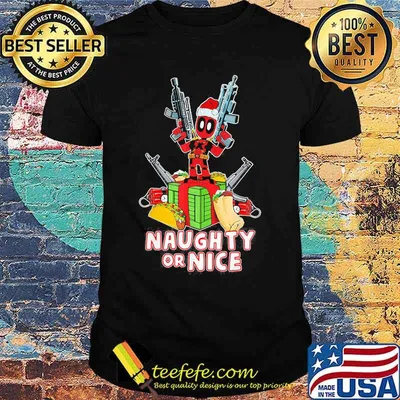 Christmas deadpool santa naughty or nice shirt