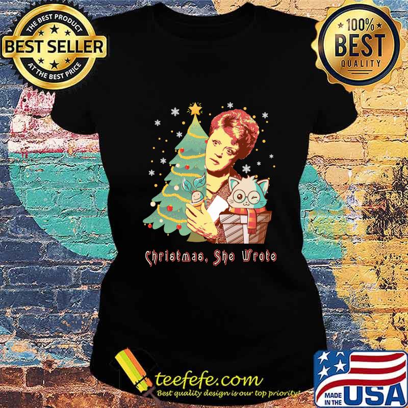 Christmas she wrote cat s Ladies tee Christmas she wrote cat s Ladies tee