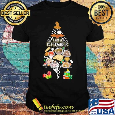 Christmas tree i am a potter aholic shirt
