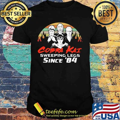 Cobra kai sweeping legs since 1984 vintage retro shirt