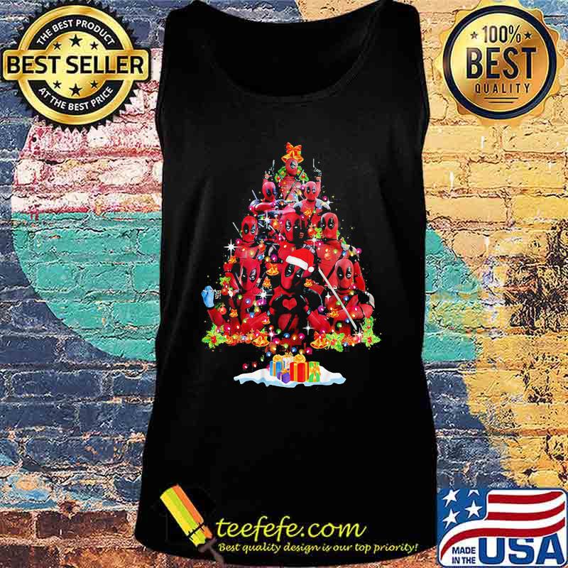 Deadpool cartoon merry christmas tree s Tank top Deadpool cartoon merry christmas tree s Tank top
