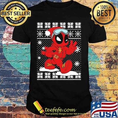 Deadpool cartoon ugly christmas shirt