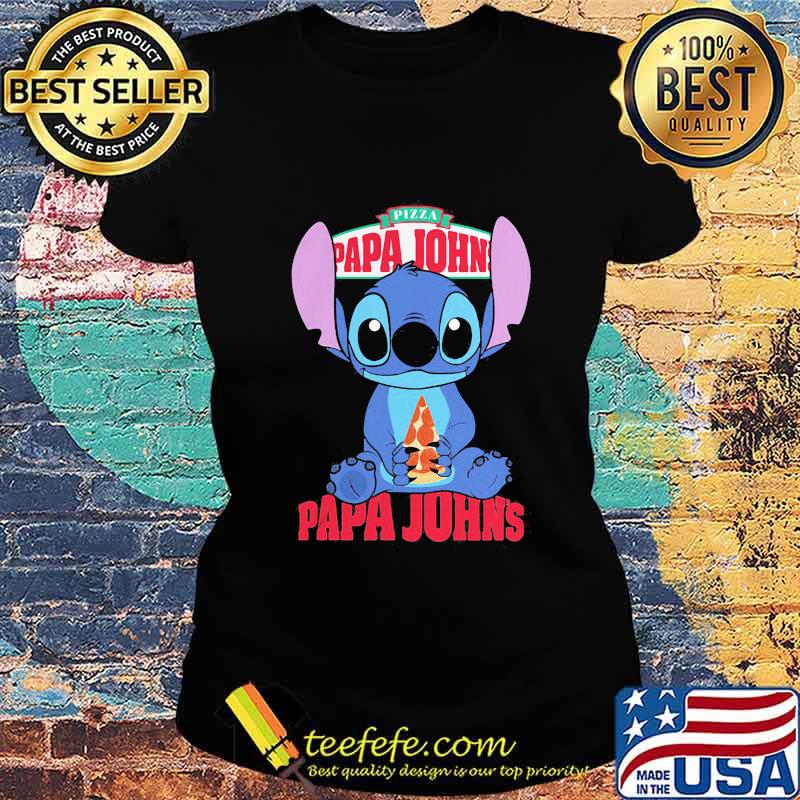 Disney stitch papa john logo s Ladies tee Disney stitch papa john logo s Ladies tee