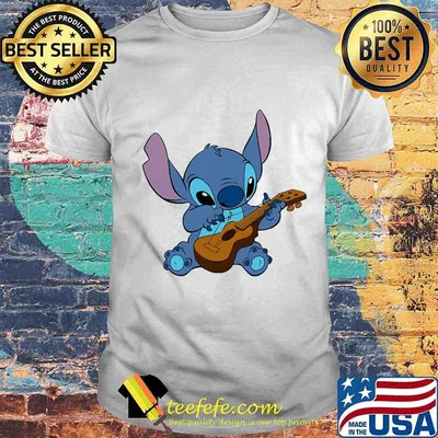 Disney stitch playing piano shirt