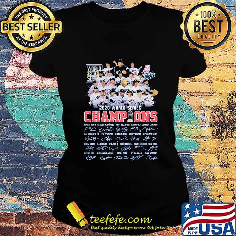 Dodgers 2020 world series champion signatures s Ladies tee Dodgers 2020 world series champion signatures s Ladies tee