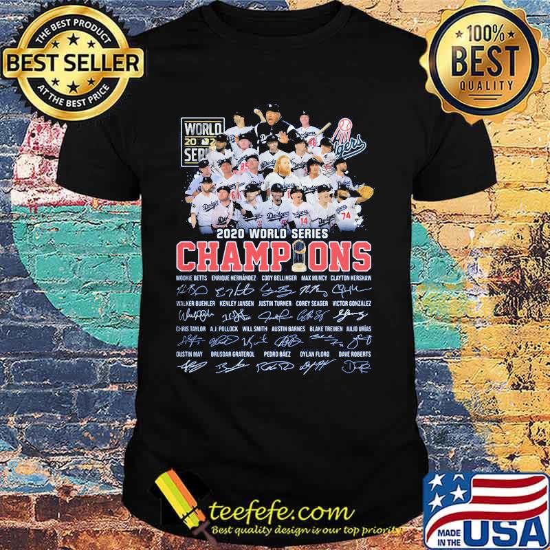 Dodgers 2020 world series champion signatures shirt Dodgers 2020 world series champion signatures shirt