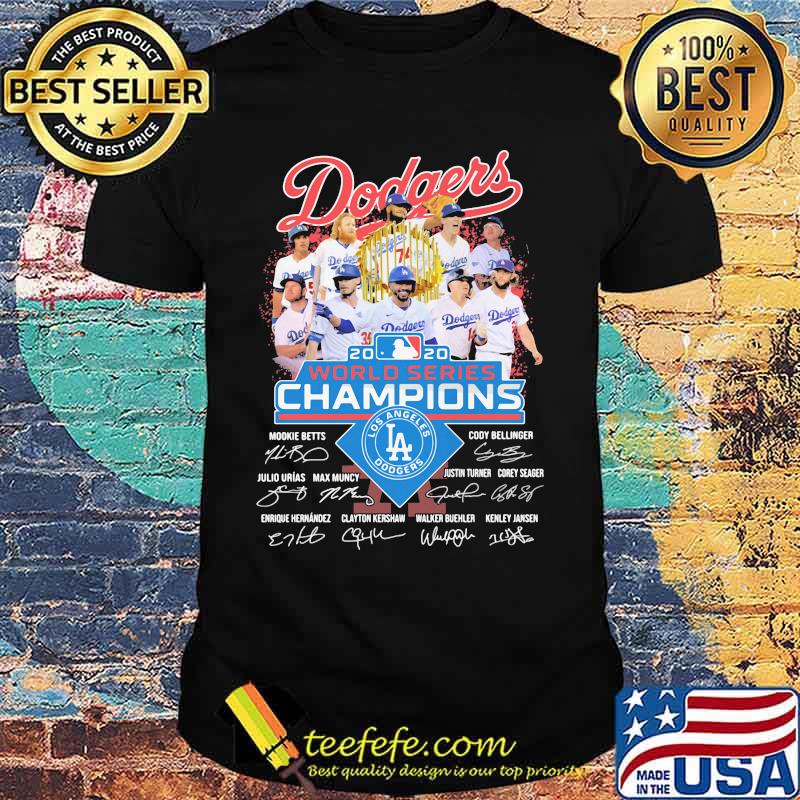 Dodgers 2020 world series champions los angeles dodgers signatures shirt