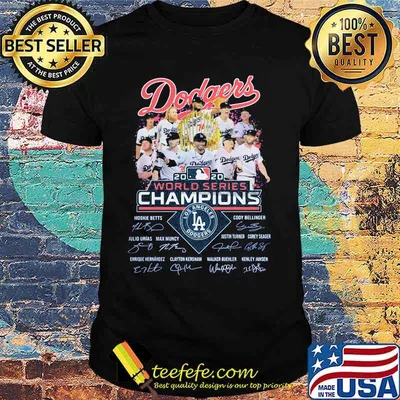 Dodgers 2020 world series champions los angeles signatures shirt