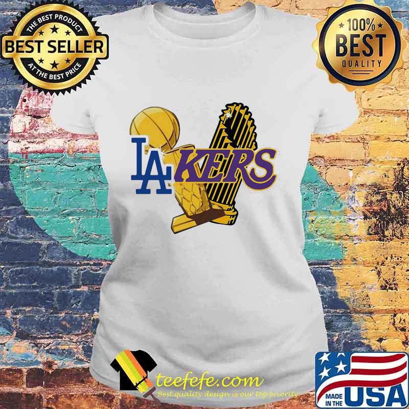 Dodgers Lakers 2020 World Champions Trophies Champions Shirt Laides tee Dodgers Lakers 2020 World Champions Trophies Champions Shirt Laides tee