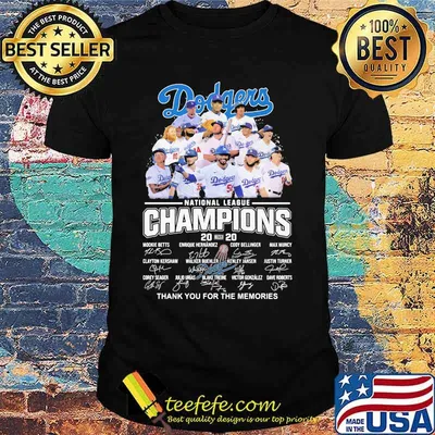 Dodgers national league championship series champions 2020 signatures shirt