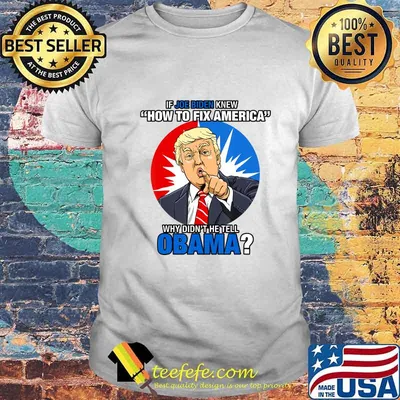 Donald Trump 2020 Fix America Anti Biden and Obama T-Shirt