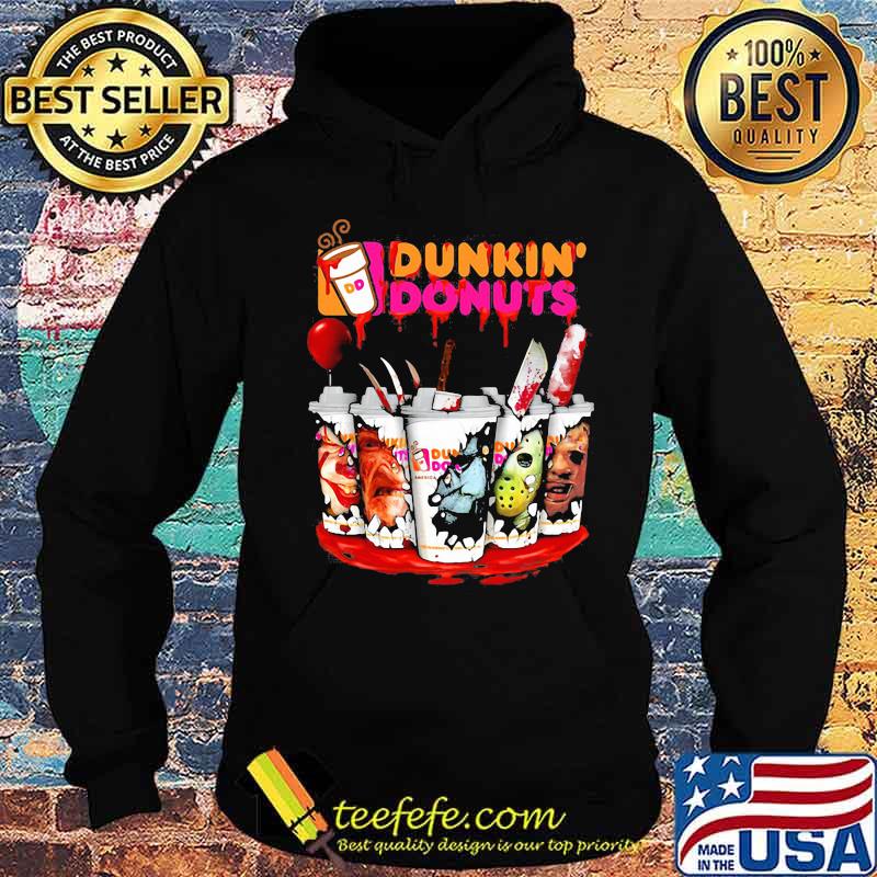 Dunkin Donuts Horror character Halloween michael myers IT s Hoodie Dunkin Donuts Horror character Halloween michael myers IT s Hoodie