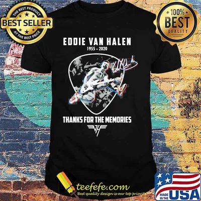 Eddie van halen 1955 2020 thank for the memories signature shirt