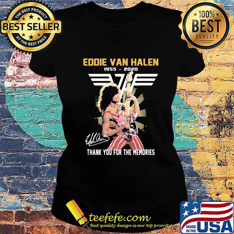 Eddie van halen 1955 2020 thank for the memories signature vinntage s Ladies tee Eddie van halen 1955 2020 thank for the memories signature vinntage s Ladies tee