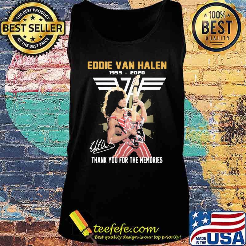 Eddie van halen 1955 2020 thank for the memories signature vinntage s Tank top Eddie van halen 1955 2020 thank for the memories signature vinntage s Tank top