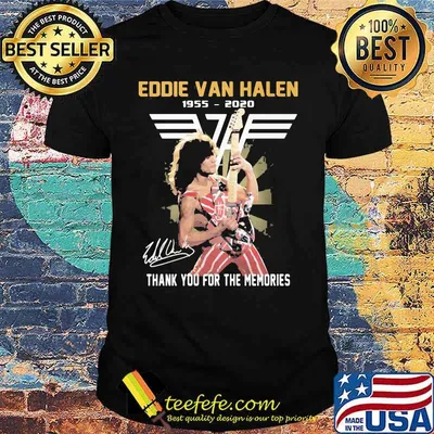 Eddie van halen 1955 2020 thank for the memories signature vinntage shirt