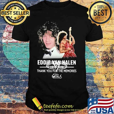 Eddie van halen 1955 2020 thank for the memories signature vintage shirt