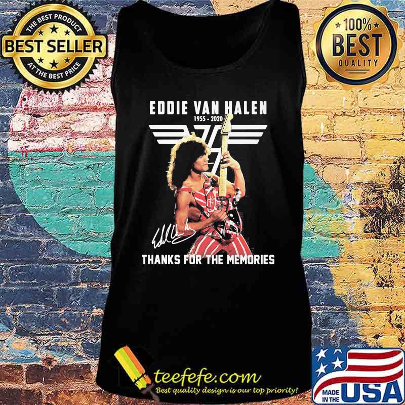 Eddie van halen 1955 2020 thank for the memories signatures s Tank top Eddie van halen 1955 2020 thank for the memories signatures s Tank top
