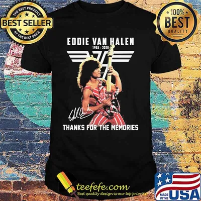 Eddie van halen 1955 2020 thank for the memories signatures shirt