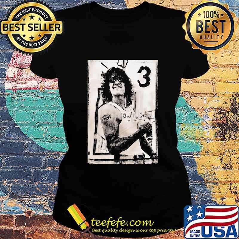Eddie van halen 3 signature art vintage s Ladies tee Eddie van halen 3 signature art vintage s Ladies tee