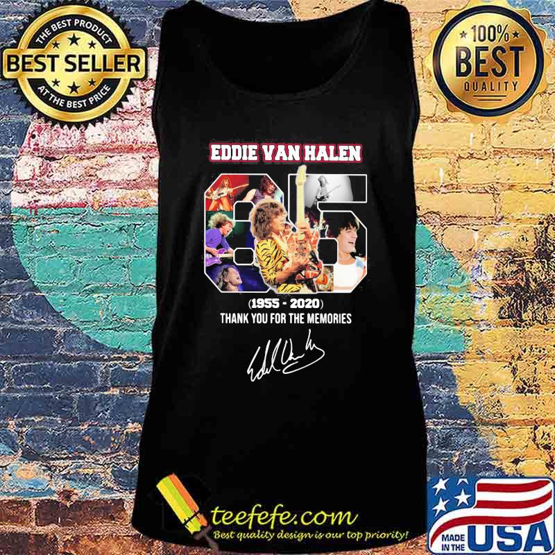 Eddie van halen 65 1955 2020 thank for the memories signature s Tank top Eddie van halen 65 1955 2020 thank for the memories signature s Tank top
