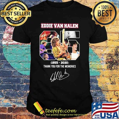 Eddie van halen 65 1955 2020 thank for the memories signature shirt