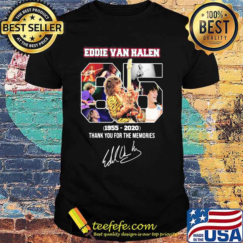 Eddie van halen 65 1955 2020 thank for the memories signature shirt