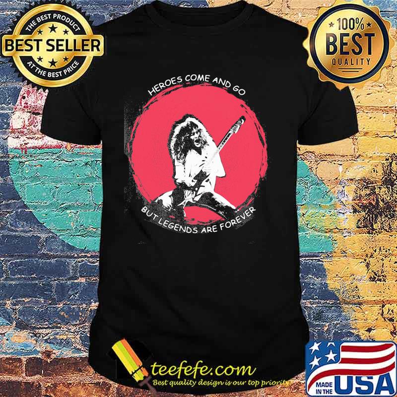 Eddie van halen heroes come and go but legends are forever shirt