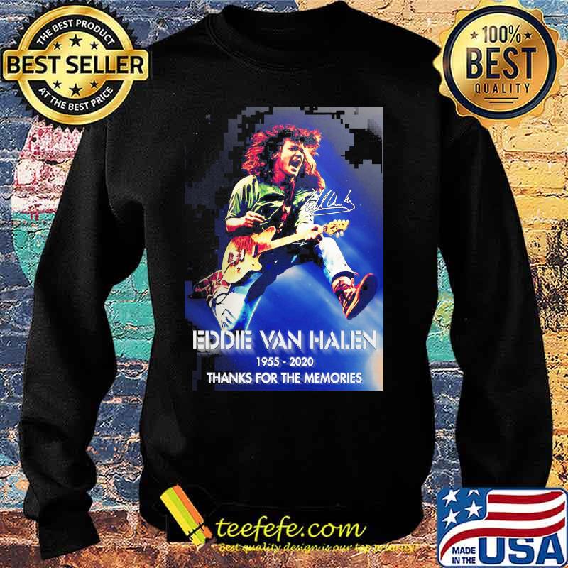Eddie van halen playing guitar 1955 2020 thank for the memories signature s Sweater Eddie van halen playing guitar 1955 2020 thank for the memories signature s Sweater