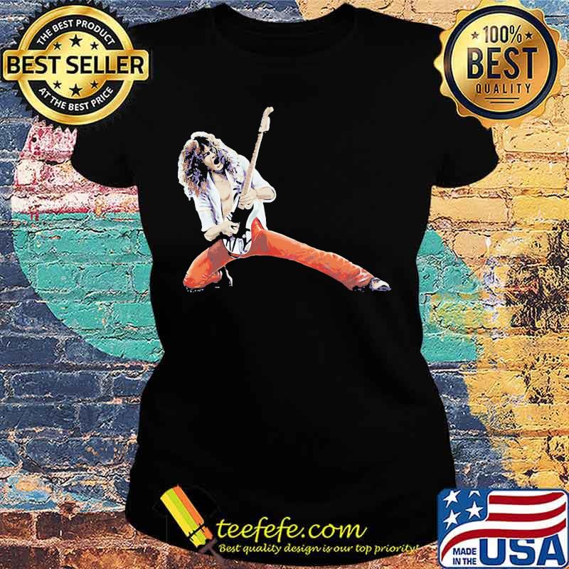 Eddie van halen playing guitar art s Ladies tee Eddie van halen playing guitar art s Ladies tee